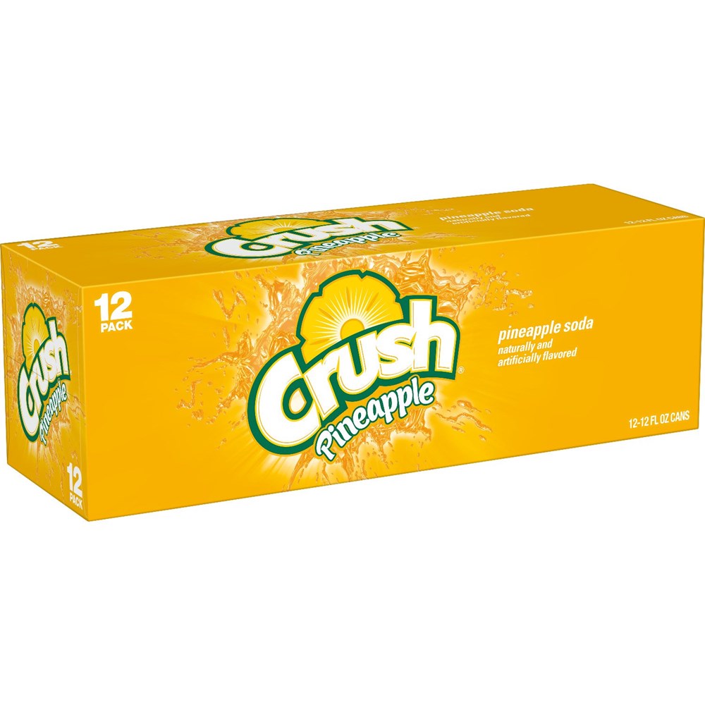 Crush Pineapple Soda 12 Pack / 12oz cans