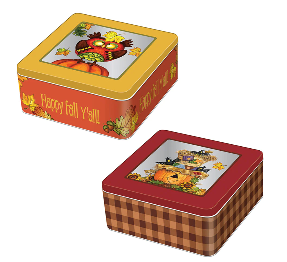 Harvest Square Tin Box Assorted 1 Piece
