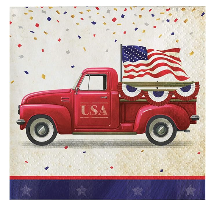 Patriotic Parade Paper Goods Small Napkins 16ct