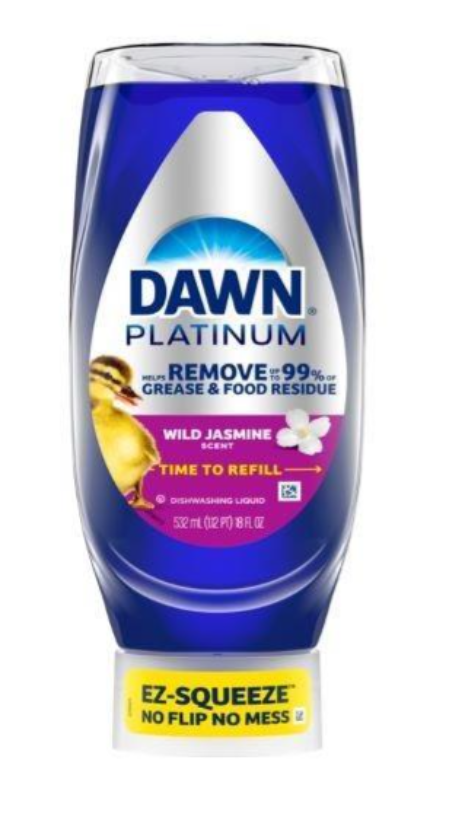 Dawn Platinum EZ-Squeeze Dish Soap Wild Jasmine 18oz