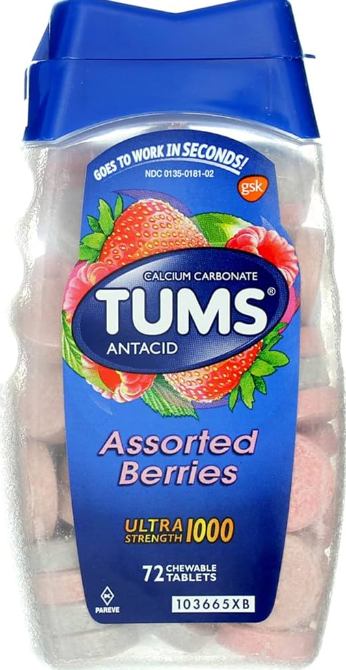 Tums Assorted 72 Chewable Tablets