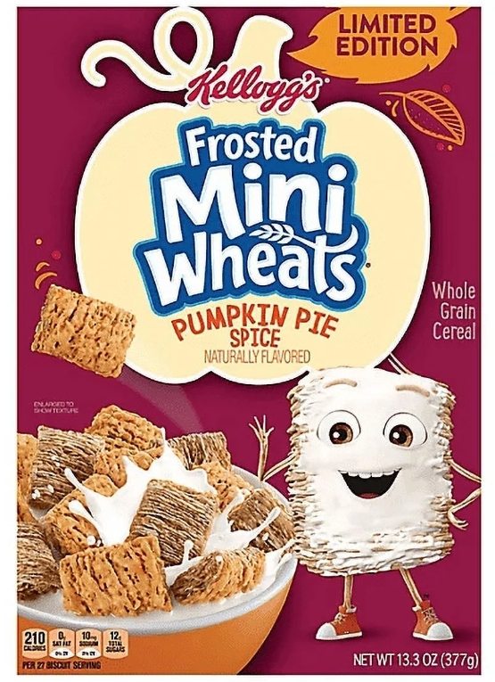Kellogg's Frosted Mini Wheats Pumpkin Spice 13.3oz (BEST BY: MAY2025)