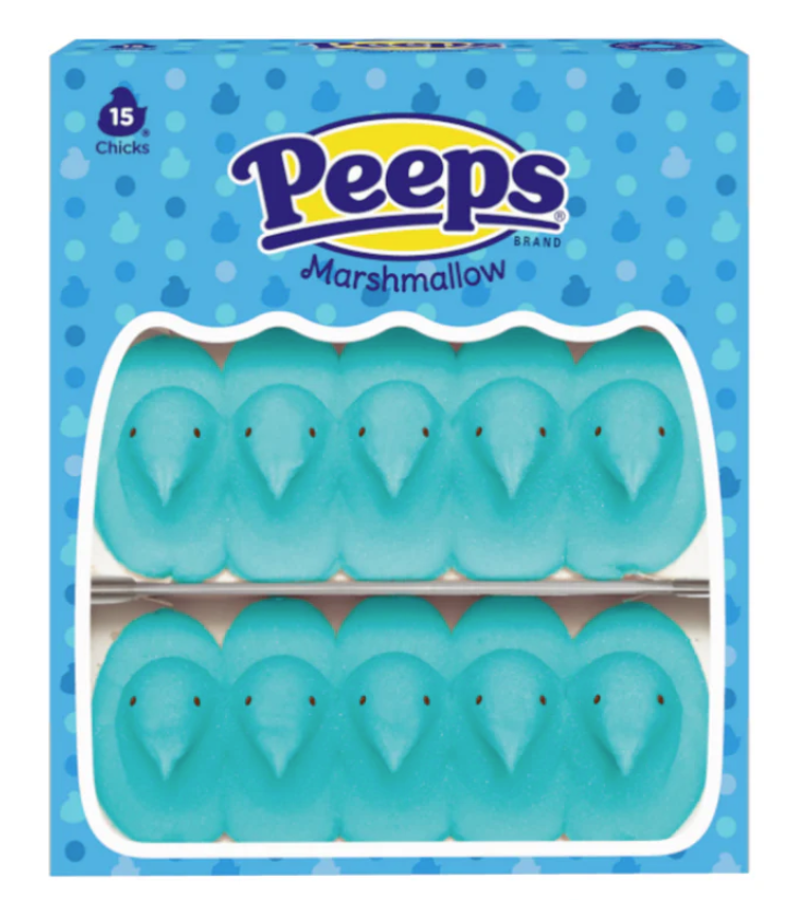Peeps Blue Marshmallow Chicks 15ct