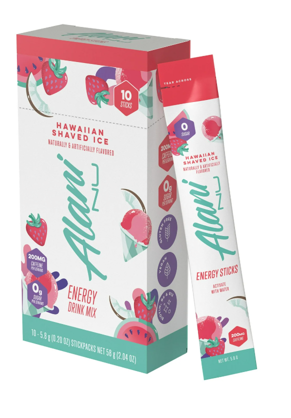 Alani Nu Energy Hawaiian Shaved Iced Energy Sticks 10pk