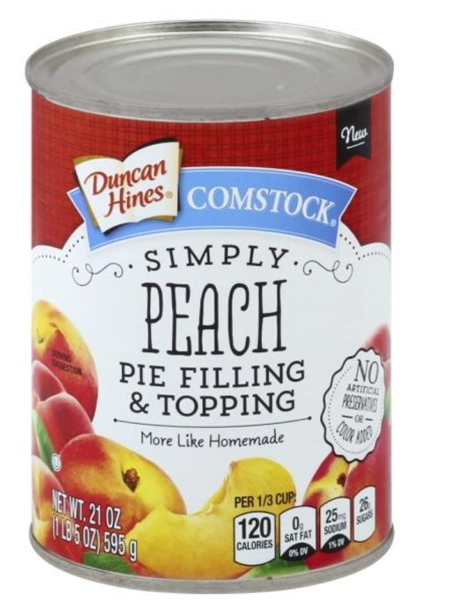 Comstock Simply Peach Pie Filling 21oz