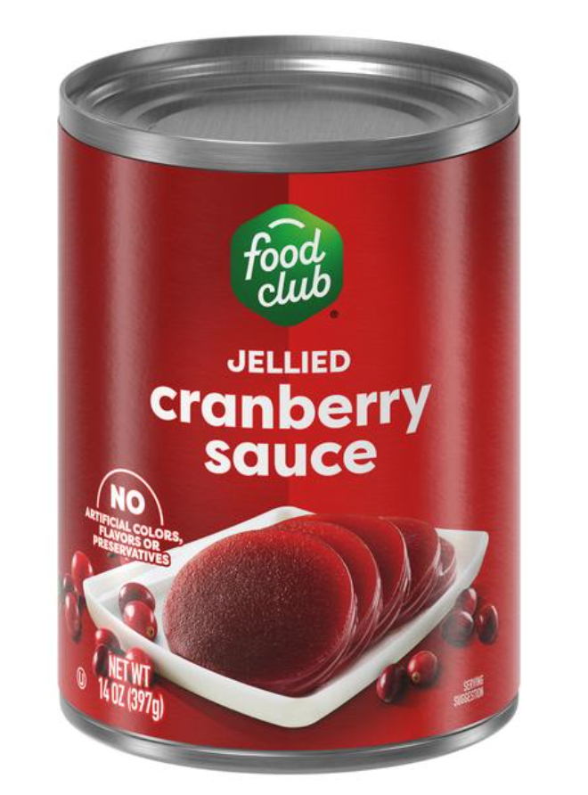 Food Club Jellied Cranberry Sauce 14oz