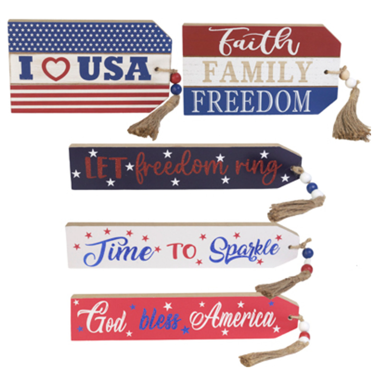 Patriotic Tabletop Decor Assorted 1pc