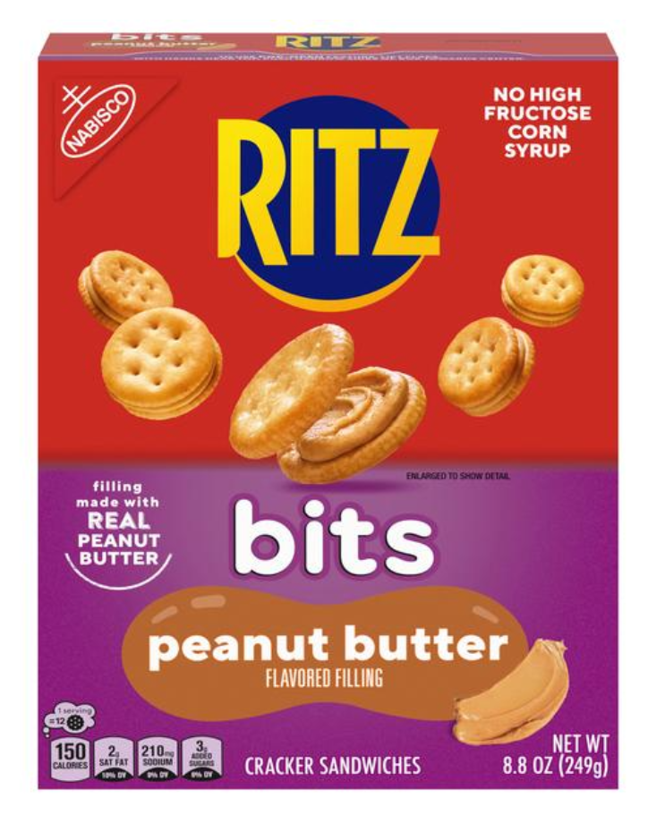 Ritz Bits Peanut Butter Cracker Sandwiches 8.8oz (BEST BY: JUL25)