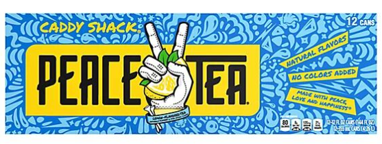 Peace Tea Caddy Shack Black Tea Lemonade Drink 12 Pack