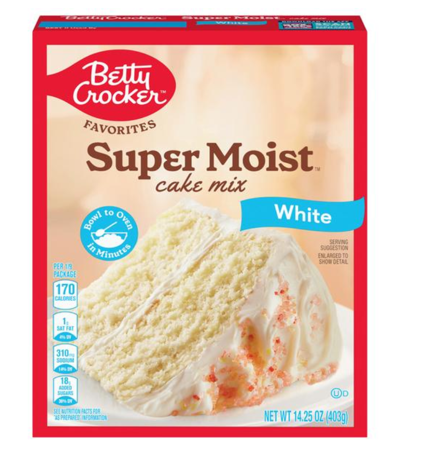 Betty Crocker Super Moist White Cake Mix 14.25oz