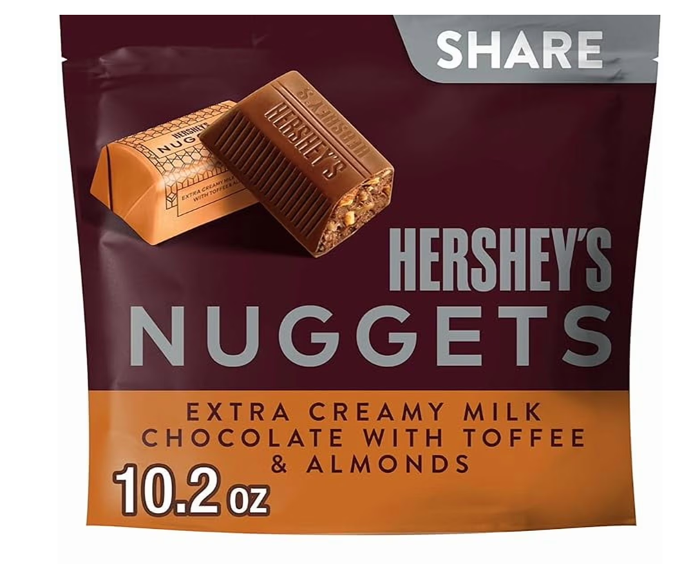Hershey's Nuggets Milk Chocolate Toffee and Almonds Candy 10oz