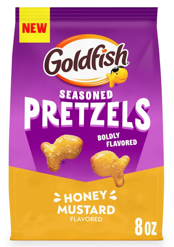 Goldfish Seasoned Pretzels Honey Mustard Crackers 8oz (BEST BY: MAY '26)