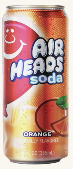 Airheads Sour Soda Orange Can 12oz