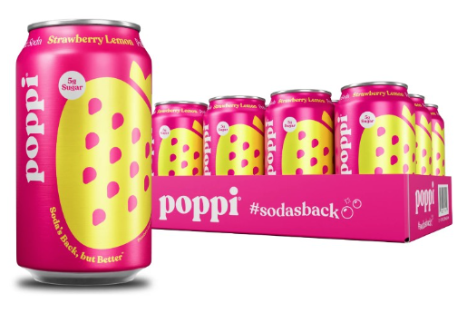 Poppi Strawberry Lemon 12 Pack / 12oz Cans