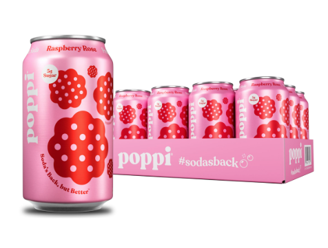 Poppi Raspberry Rose 12 pack / 12oz Cans