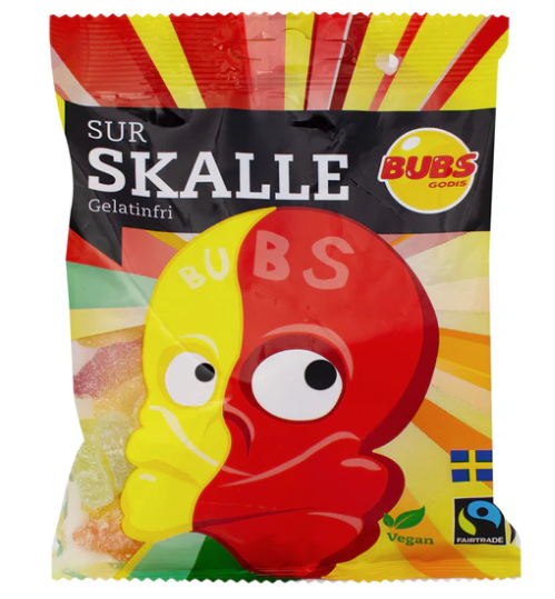 Bubs Sour Skulls Mini 90g