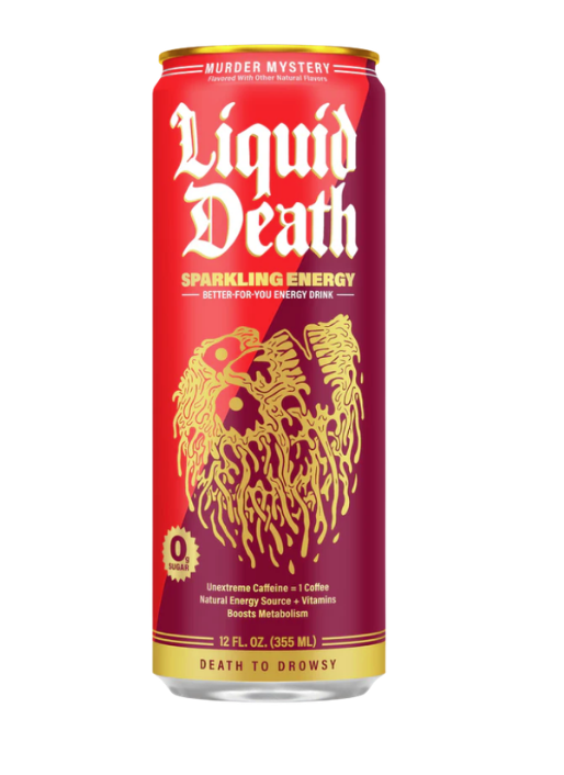 Liquid Death Energy Drink Murder Mystery 12oz