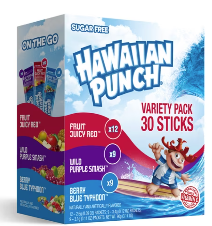 Hawaiian Punch Variety Pack Drink Mix 30pk