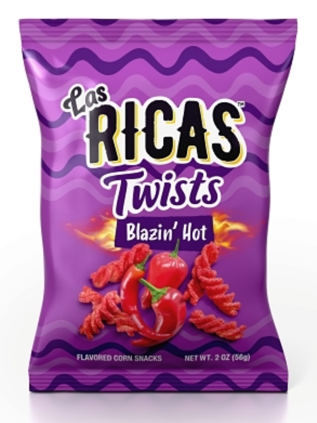 Las Ricas Blazin Hot Twists Puffed Snack 2oz