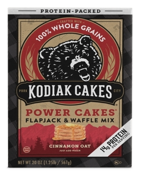 Kodiak Cinnamon Oat Flapjack Power Cakes Waffle & Pancake Mix 20oz