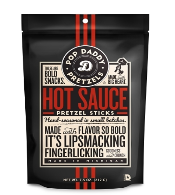 Pop Daddy Hot Sauce Seasoned Pretzels 7.5oz