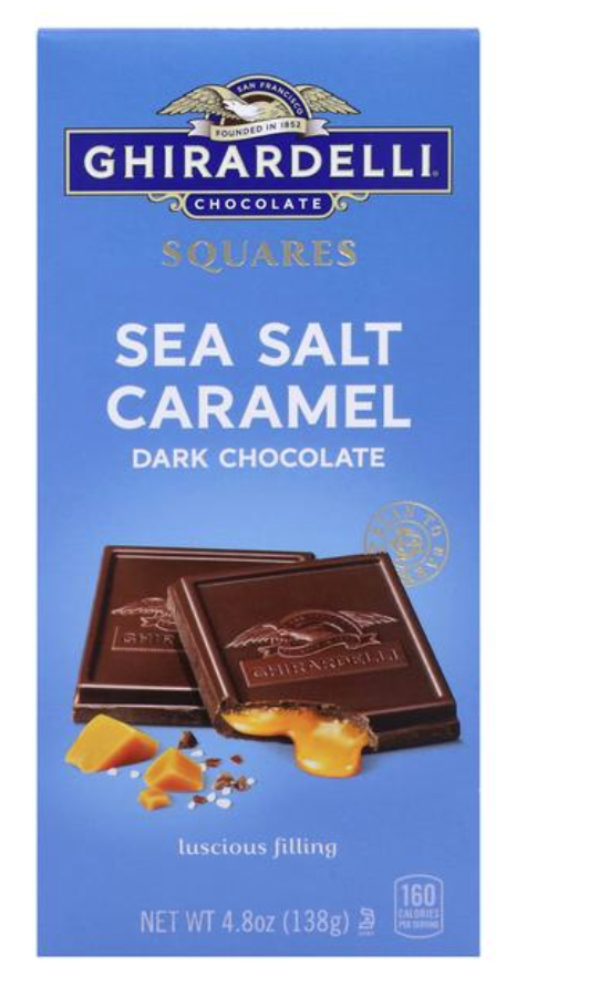 Ghirardelli Dark Chocolate Sea Salt Caramel Squares 4.8oz