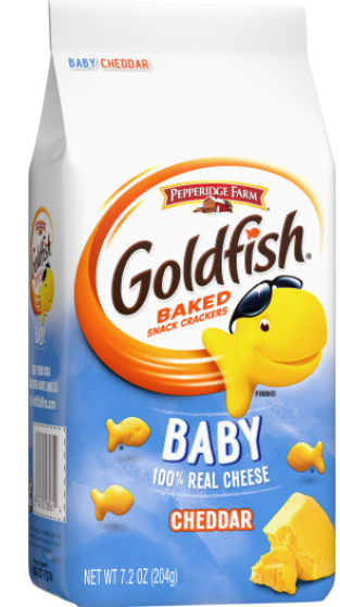 Goldfish Baby Cheddar Baked Snack Crackers 7.2oz (BEST BY: MAY '26)