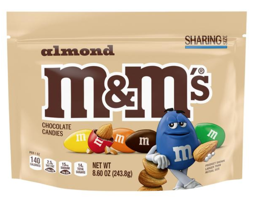 M&M Almond Milk Chocolate Candy 8.6oz