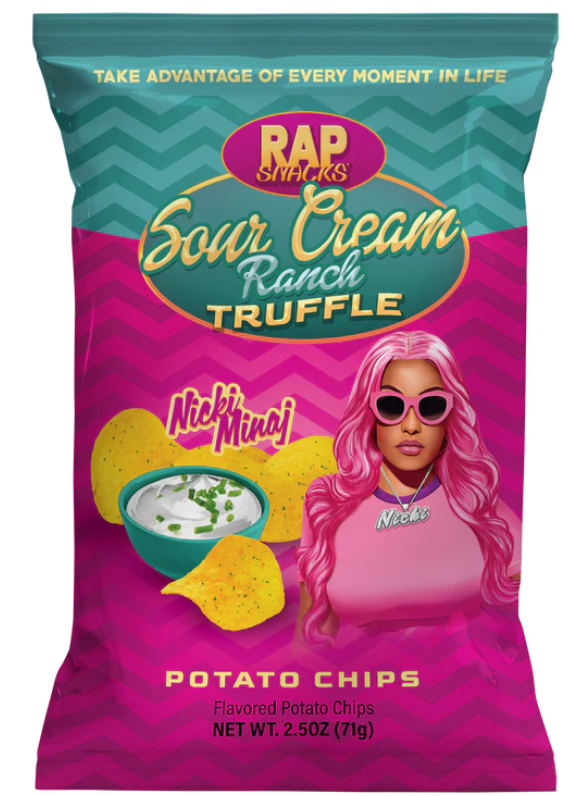 Rap Snacks Nicki Minaj Sour Cream Ranch Truffle 2.5oz (BEST BUY DATE: 17TH JAN 2025)