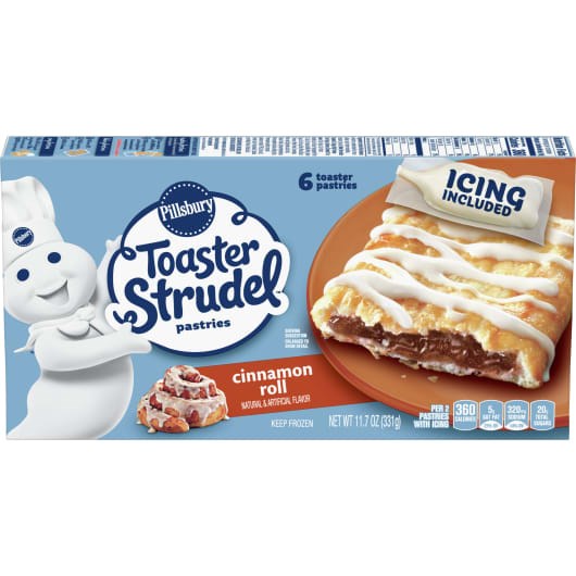 Pillsbury Toaster Strudel Cinnamon Roll 11.7oz (BEST BY: FEB 26)
