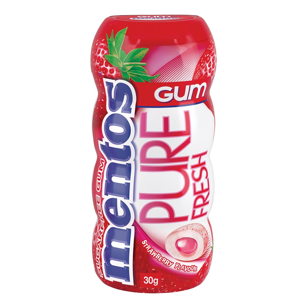 Mentos Pure Fresh Gum Strawberry 1.0oz