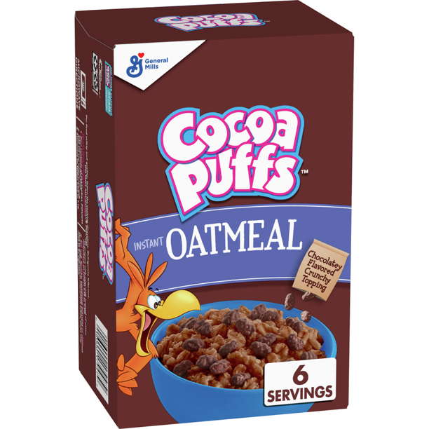 Cocoa Puffs Instant Oatmeal 6ct (BEST BY AUG 2023) USAFoods