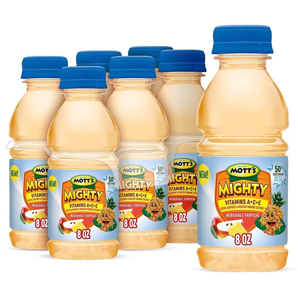 Mott's Mighty Incredible Tropical Juice Drink 8oz 6 Pack