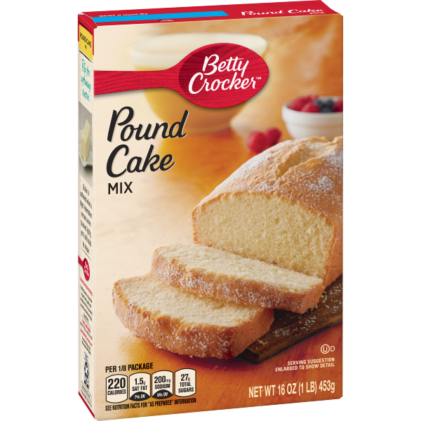 Betty Crocker Pound Cake Mix 16oz (BEST BY: DEC 2025)