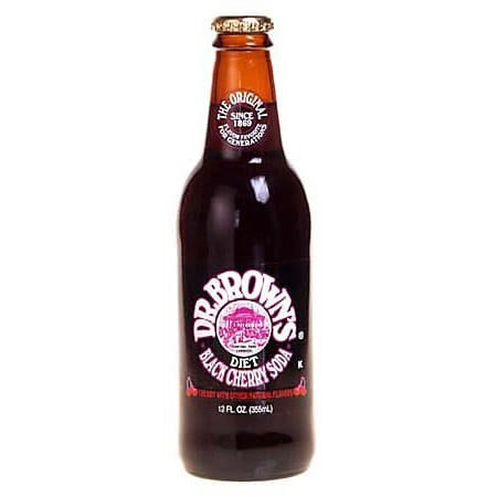 Dr Brown's Diet Black Cherry Soda 12oz