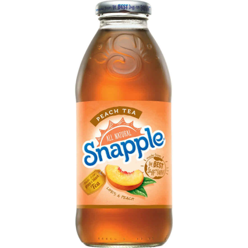 Snapple Peach Tea Glass Bottle 16oz