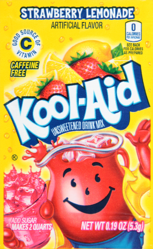 Kool Aid Strawberry Lemonade Unsweetened Drink Mix 0.19oz