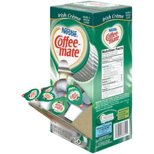 Coffee-Mate Irish Creme Liquid Creamer Singles 50ct (BEST BY: FEB 26)