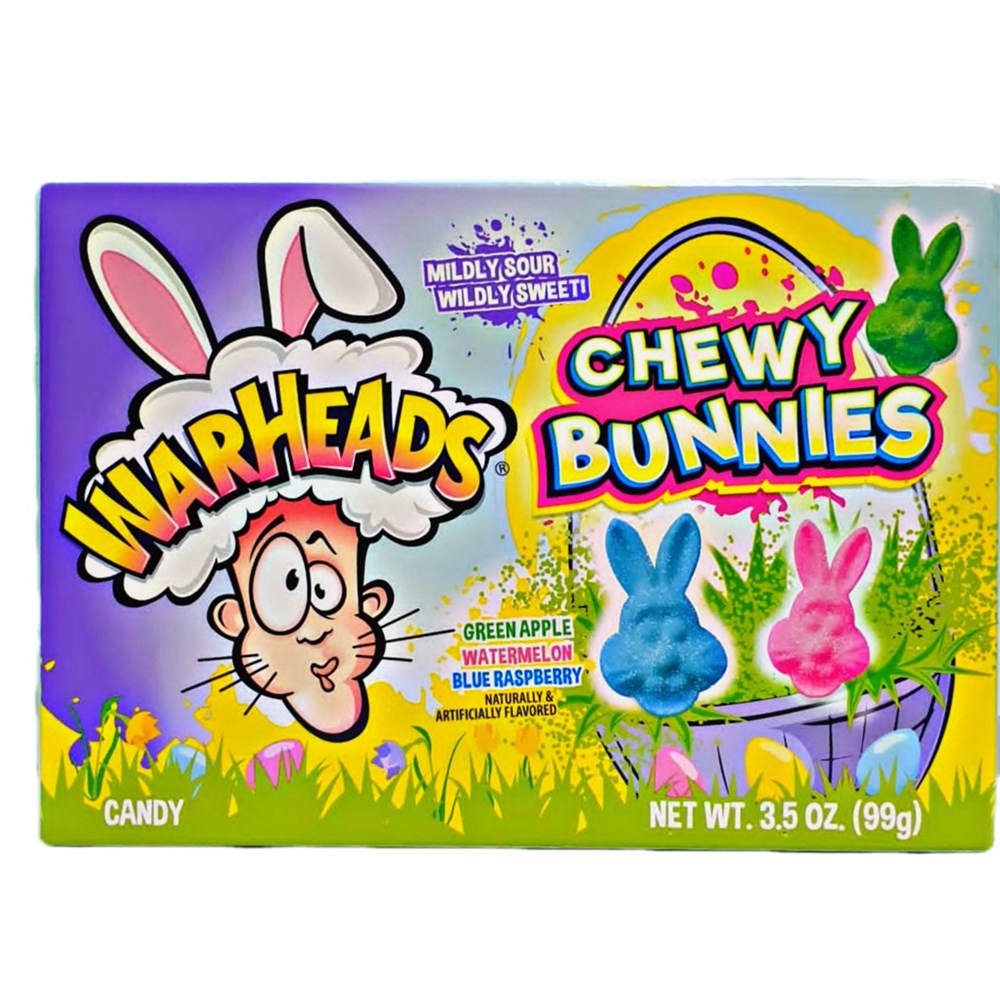 Warheads Easter Chewy Bunnies Theatre Box 3.5oz