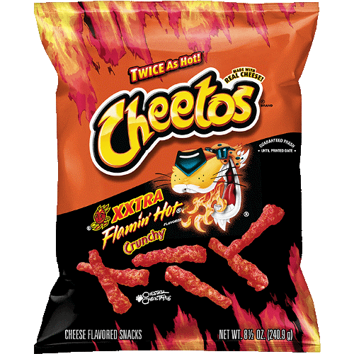 Cheetos XXTra Flamin' Hot Crunchy 8.5oz (best by: may 2026)