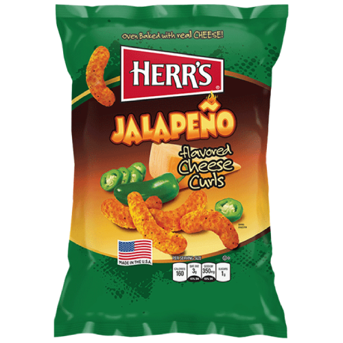 Herr's Jalapeno Popper Flavored Cheese Curls 6oz