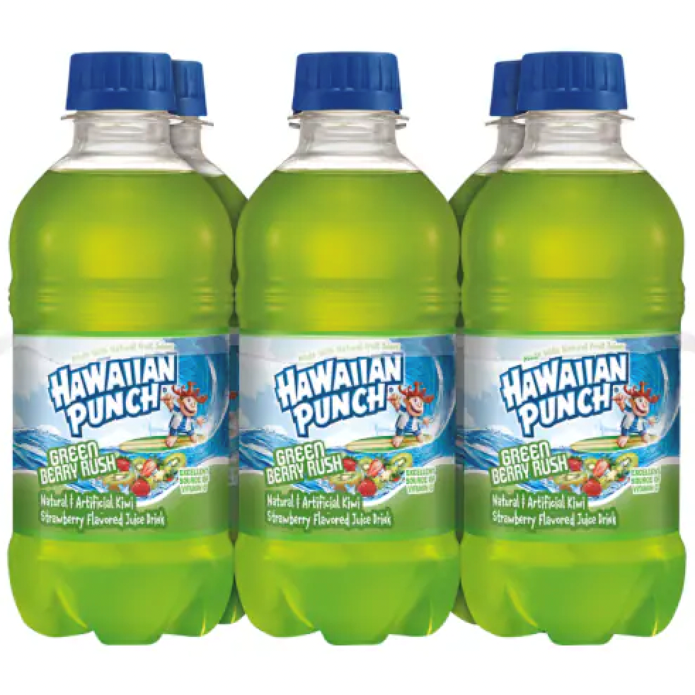 Hawaiian Punch Green Berry Rush 6 Pack 60.0oz (BEST BY: SEP 2025)