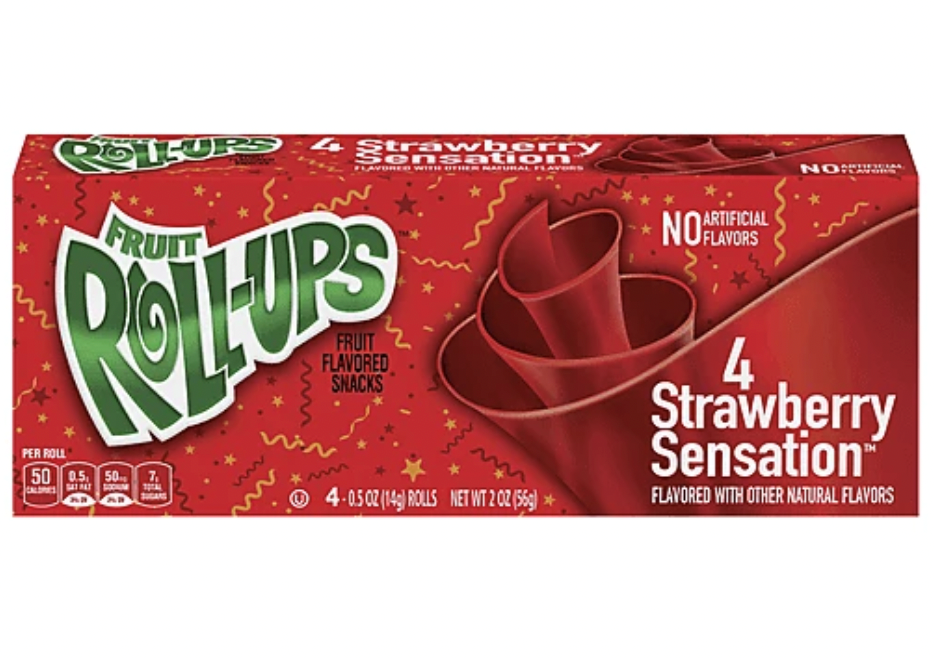 Fruit Roll Ups Strawberry Sensation 4ct 2oz