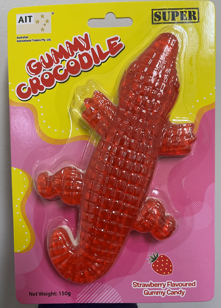Super Gummy Crocodile (Strawberry) 150g