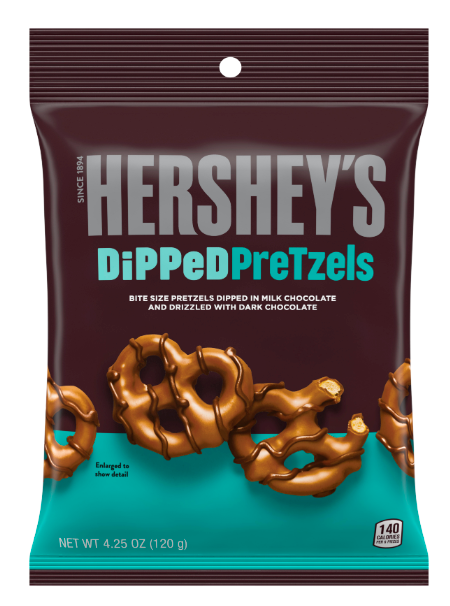 Hershey's Dipped Pretzels Milk Chocolate with Dark Chocolate Drizzle 4.25oz