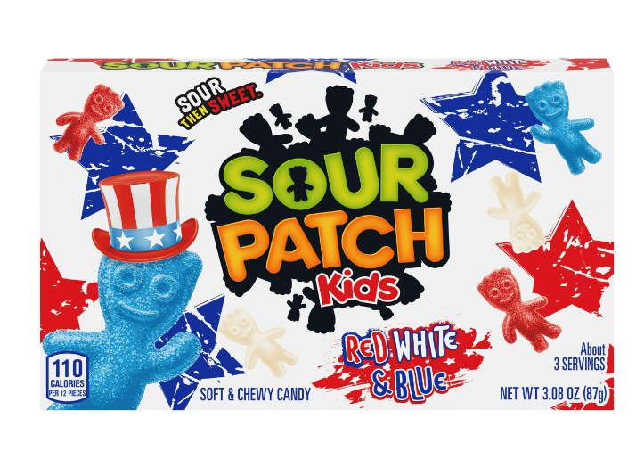 Sour Patch Kids Red White & Blue 3.1oz (BEST BY: FEB 26)