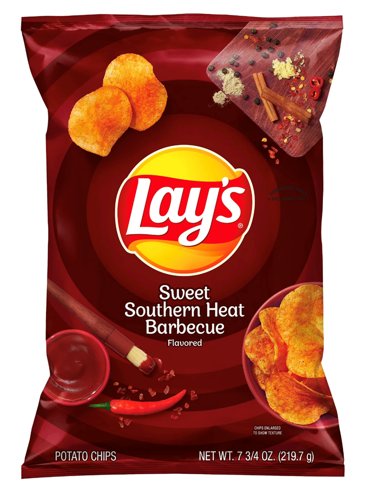 Lay's Sweet Southern Heat Barbecue Potato Chips 6.5oz (BEST BY: 28FEB26)