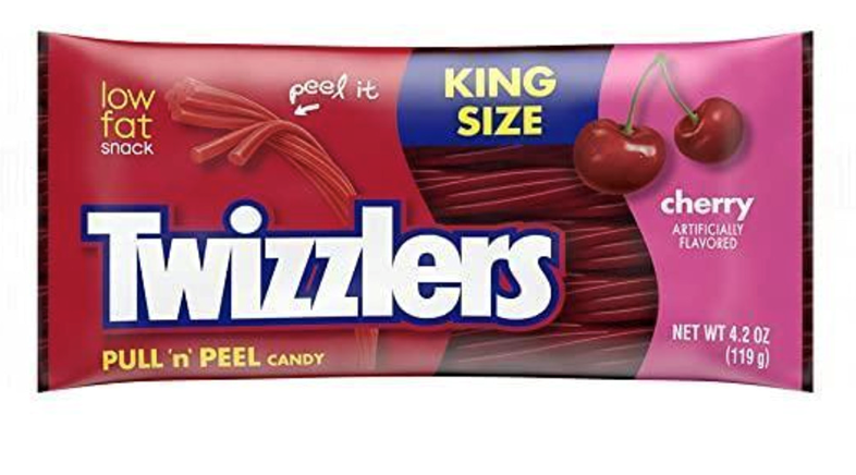 Twizzlers Pull N Peel Cherry King Size 4.2oz (BEST BY: DEC 2024)