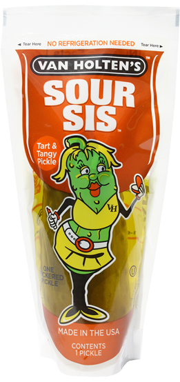 Van Holten's Sour Sis Pickle in a Pouch