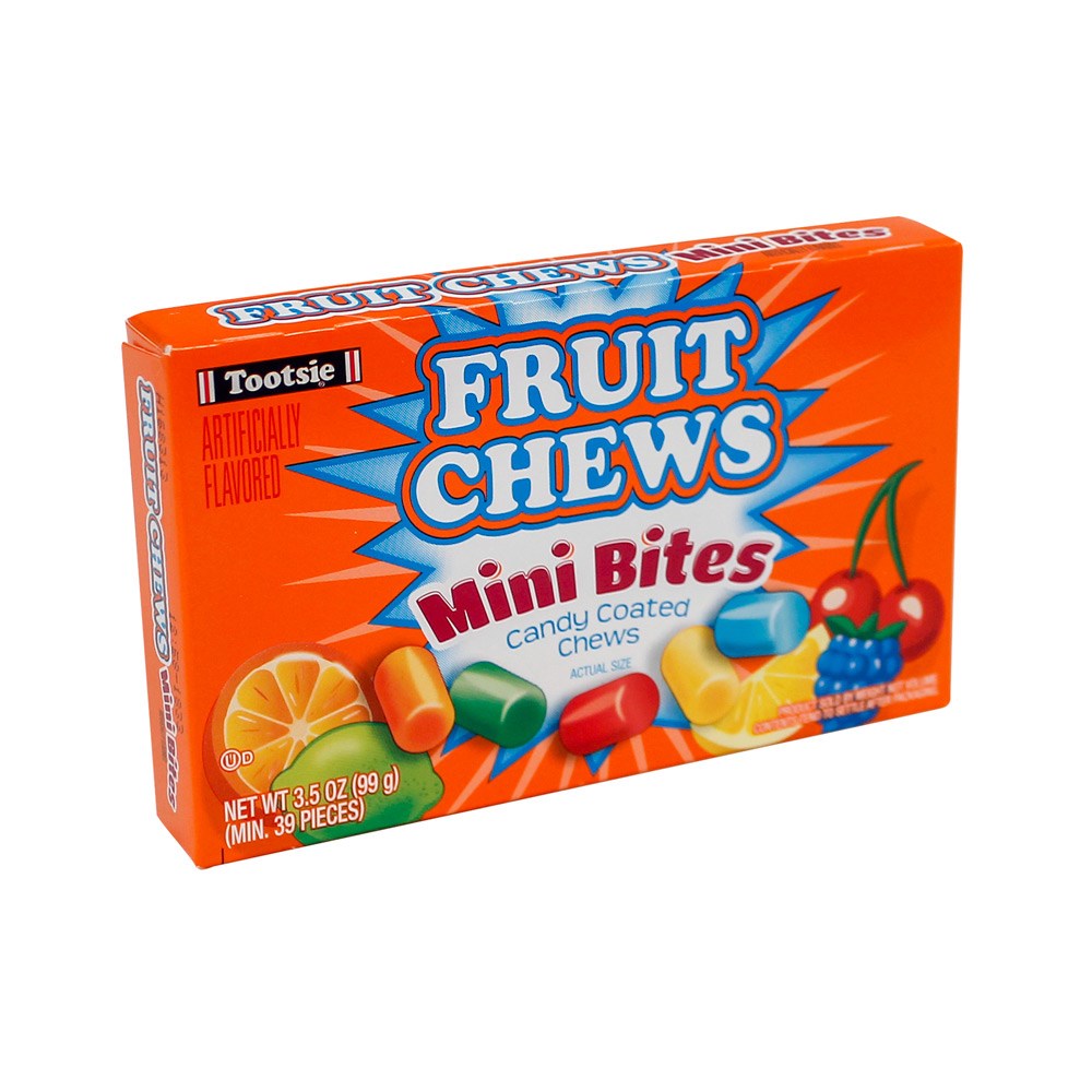 Tootsie Roll Fruit Chews Mini Bites Candy Coated Chews 3.5oz